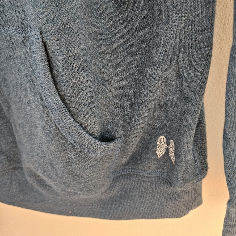 Victoria's Secret VS Angel Wings Zip Up Hoodie Size Medium Blue - Picture 4 of 6